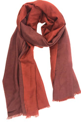 Rust Silk Cashmere Men Scarf