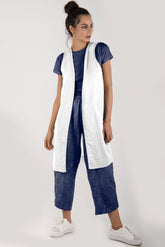 White Bamboo Linen Kimono