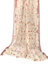 Silk Cashmere Monochrome Floral Embellished