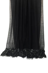 Silk Wool Cashmere - Bejewelled night Scarf