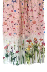 Peach & Cream Floral Scarf