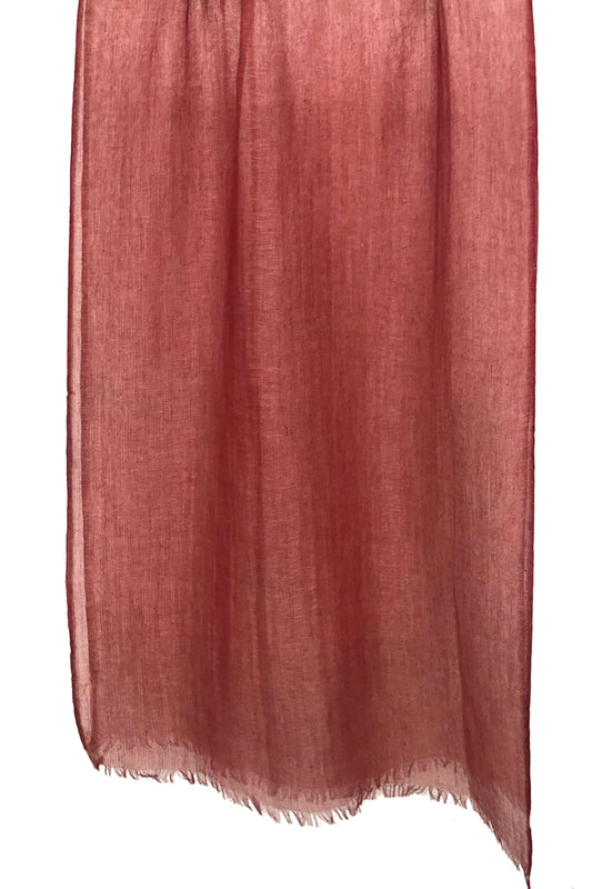 Red Silk Linen Cashmere Scarf