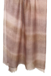 Dark Brown Ombre Silk Linen Cashmere