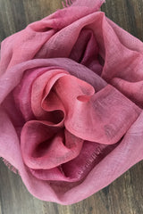 Rose Ombre Silk Linen Cashmere Scarf