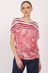 Silk Cashmere - Floral Monochrome Top