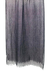 Charcoal Silk Linen Cashmere Scarf