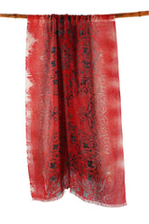 Red Silk Cashmere Scarf