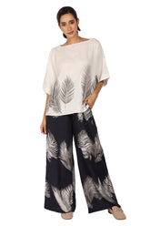 Black & White Palm leaves Co-Ordinated Set