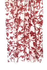 Monochrome - Filgree Scarf - White & Bordeaux