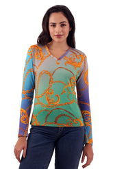 Multicolour Baroque Top