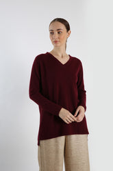 V-neck 100% cashmere sweater