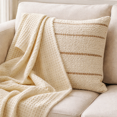 Ribbed Cotton Wool Cushion - Kenji