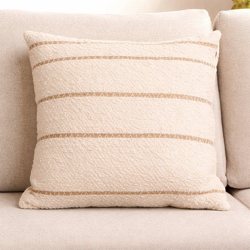 Ribbed Cotton Wool Cushion - Kenji