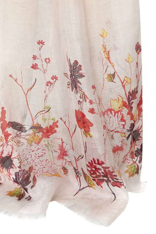 Silk linen - Wildflowers scarf
