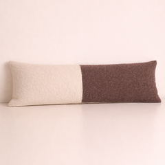 Ivory and Espresso Alpaca Boucle Cushion - Ingrid