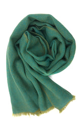 Turquoise Wool Chambray Men Scarf