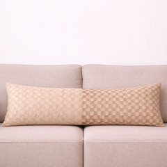 Checkered Silk Cashmere Boucle Cushion - Elanor