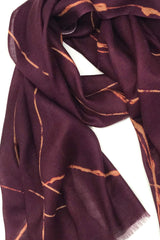 Wine Abstract Cashmere Scarf