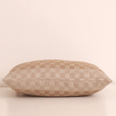 Checkered Silk Cashmere Boucle Cushion - Elanor
