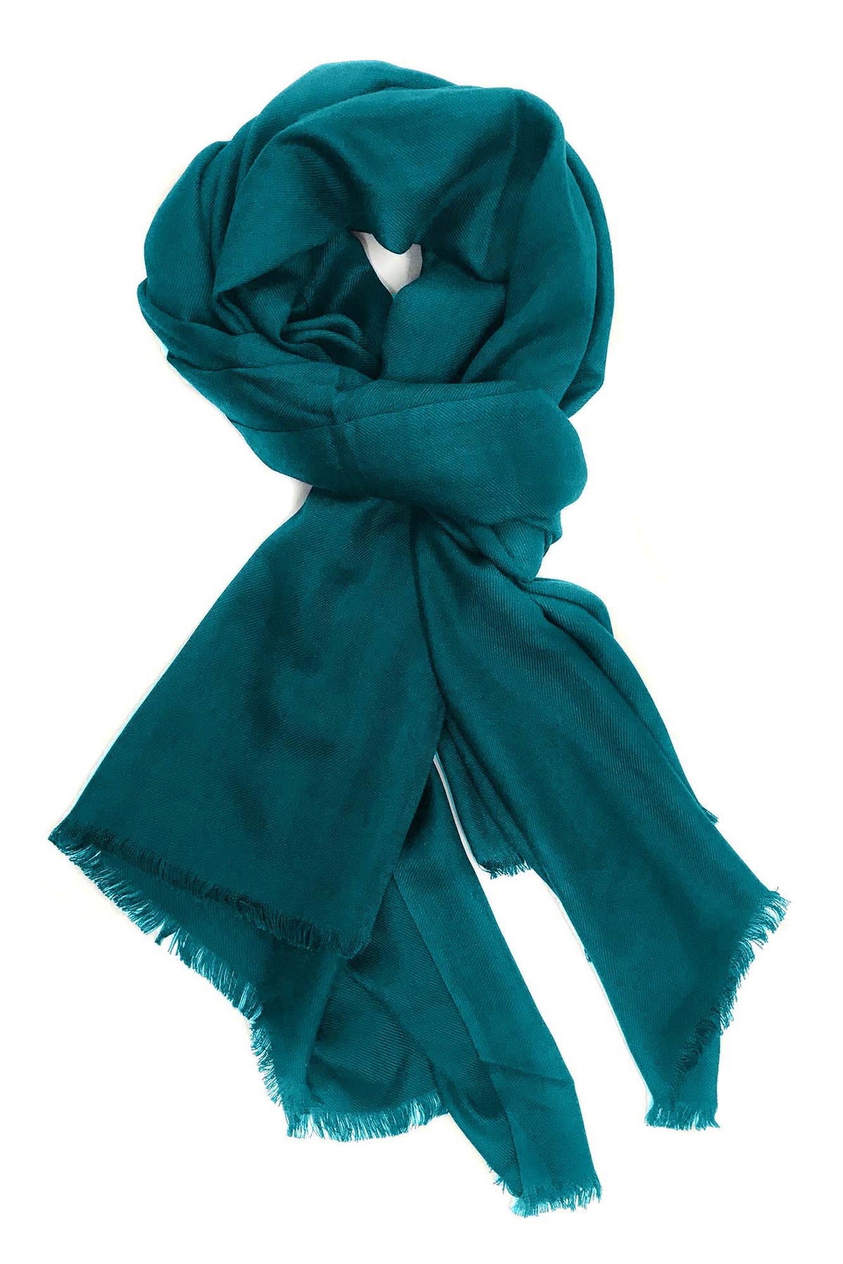 Teal  Modal Silk Wool Cashmere Men Scarf