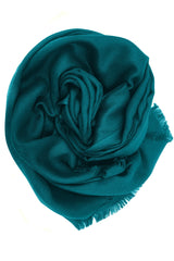 Teal  Modal Silk Wool Cashmere Men Scarf