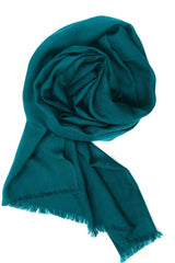 Teal  Modal Silk Wool Cashmere Men Scarf