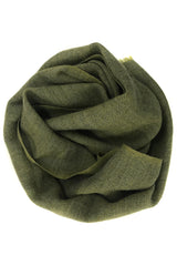 Olive Wool Chambray Men Scarf
