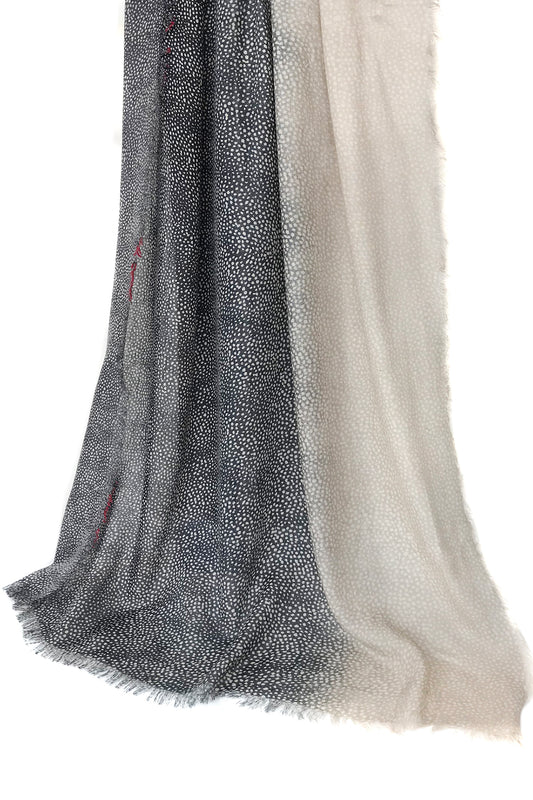 Silk Cashmere - Ombre Spotted Scarf