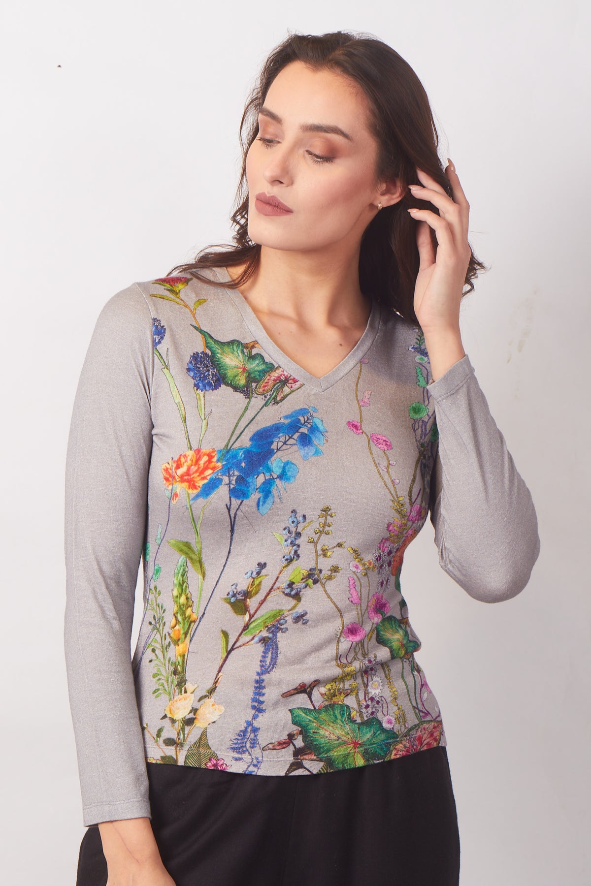 Florarium in Grey Top