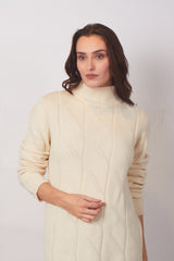 Ivory Silk Wool Cashmere Sweater