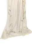 Silk Cashmere - Ivory Leaf Sequined Scarf