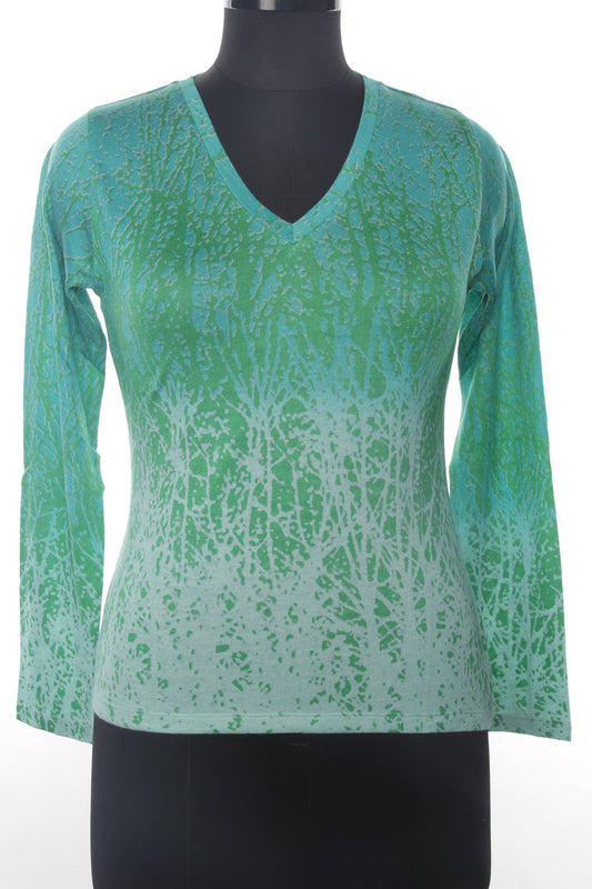TURQUOISE CONTEMPORARY CASHMERE SILK SWEATER