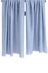 Costal blue pure cashmere scarf