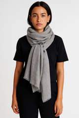 Smoke pure cashmere scarf