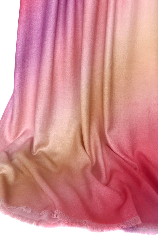 Pink Ombre Silk Scarf