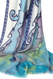 Turquoise Paisely Modal Silk Wool Scarf