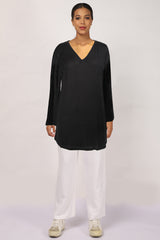 Black Cashmere Silk Sweater