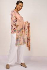 Peach Paisely Cashmere Top