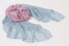 Frills and fancies Lavender and Blue Silk Cashmere Scarf