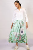 Printed Poplin Skirt