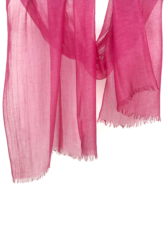 Pink Tale Silk Linen Cashmere Scarf
