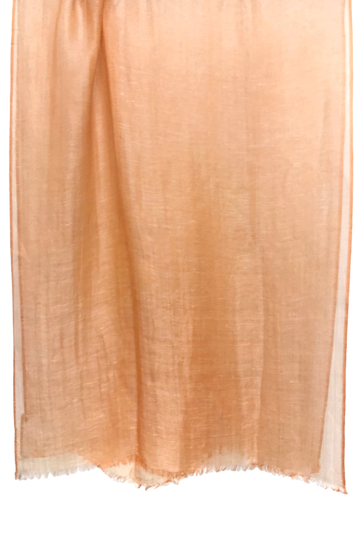 Orange SIlk Linen Cashmere Scarf