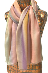 wool cashmere bloom color play scarf