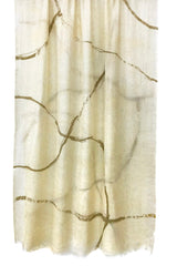 wool cashmere ivory & ochre abstract brushstrokes  scarves