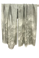 wool cashmere taupe & ivory dandelion scarf