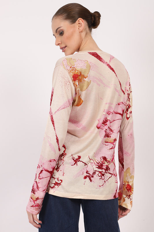 Silk Cashmere - Watercolour Floral Top