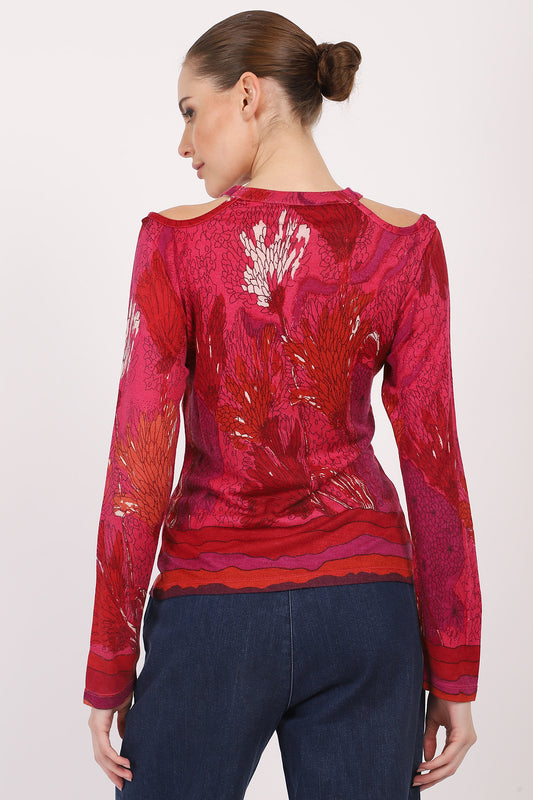 Silk Cashmere - Paint the Town Red Top