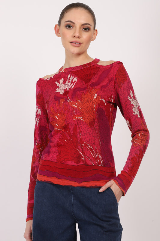 Silk Cashmere - Paint the Town Red Top