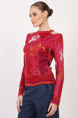 Silk Cashmere - Paint the Town Red T shirt
