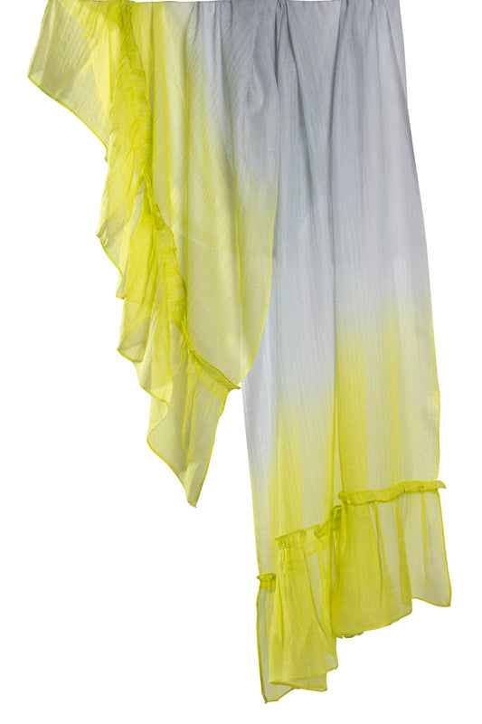 Grey & Lemon Contemporary Silk CashmereScarf
